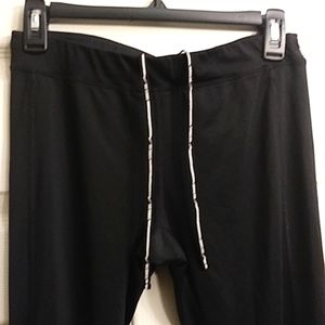 Nike- Black Dri Fit Zipper Ankle/Drawstring Waist Leggings- Size M